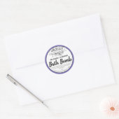 Paarse lavendel geurende ontspannende badbom ronde sticker (Envelop)