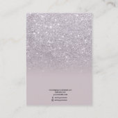 Paarse lavendel glitter jeweling earing display visitekaartje (Achterkant)
