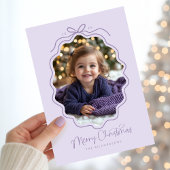 Paarse Lavendel Golvende Foto Feestdagenkaart