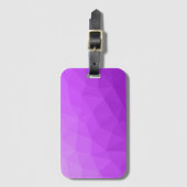 Paarse lavendel gradiënt geometrisch mesh patroon bagagelabel (Voorkant (verticaal))