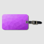 Paarse lavendel gradiënt geometrisch mesh patroon bagagelabel (Voorkant (horizontaal))