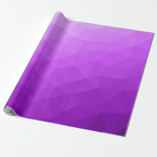 Paarse lavendel gradiënt geometrisch mesh patroon cadeaupapier (Uitgerold)