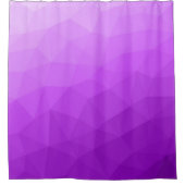 Paarse lavendel gradiënt geometrisch mesh patroon douchegordijn (Voorkant)