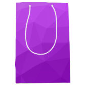Paarse lavendel gradiënt geometrisch mesh patroon medium cadeauzakje (Voorkant)