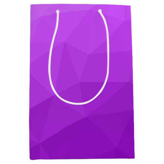 Paarse lavendel gradiënt geometrisch mesh patroon medium cadeauzakje (Voorkant)