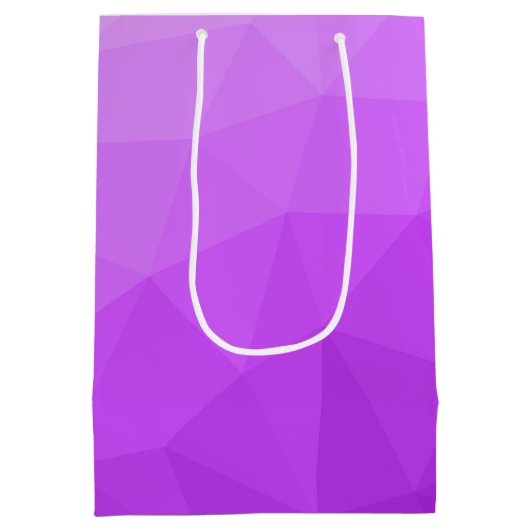 Paarse lavendel gradiënt geometrisch mesh patroon medium cadeauzakje (Achterkant)