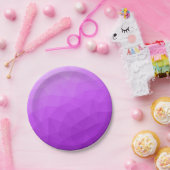 Paarse lavendel gradiënt geometrisch mesh patroon papieren bordje (Feest)