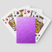Paarse lavendel gradiënt geometrisch mesh patroon pokerkaarten (Achterkant)
