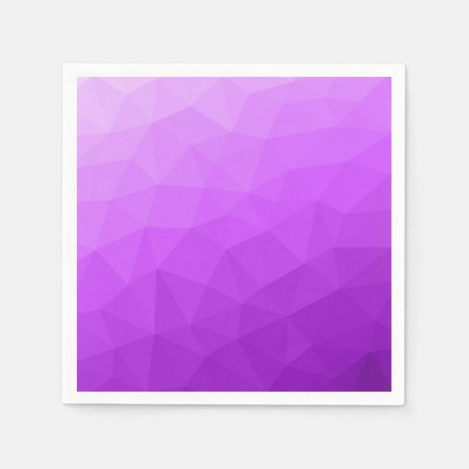 Paarse lavendel gradiënt geometrisch mesh patroon servet (Voorkant)