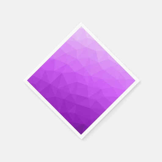 Paarse lavendel gradiënt geometrisch mesh patroon servet (Hoek)