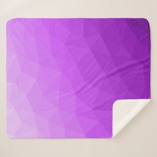 Paarse lavendel gradiënt geometrisch mesh patroon sherpa deken (Voorkant (horizontaal))