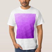 Paarse lavendel gradiënt geometrisch mesh patroon t-shirt (Voorkant)