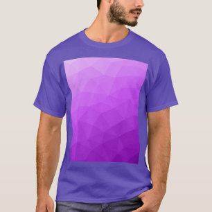 Paarse lavendel gradiënt geometrisch mesh patroon t-shirt