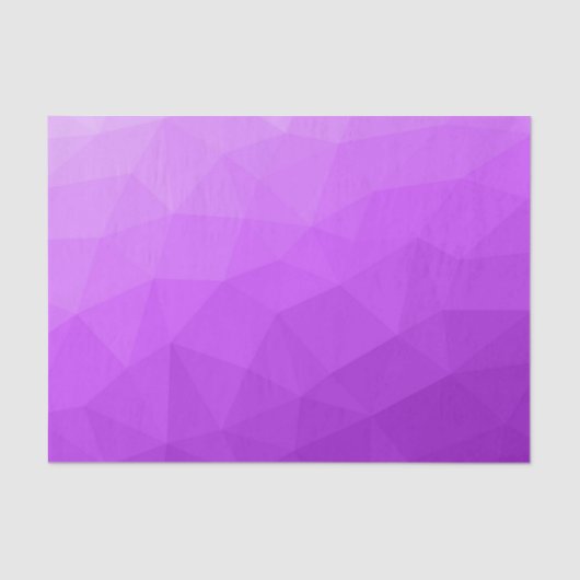 Paarse lavendel gradiënt geometrisch mesh patroon tissuepapier (Voorkant)