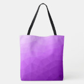 Paarse lavendel gradiënt geometrisch mesh patroon tote bag (Achterkant)