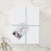 Paarse Lavendel Groene Bruidsdouche Bedankt Cadeaulabel (Met Touw)