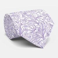 Paarse lavendel halsdoek met bloemenprint
