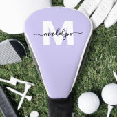 Paarse lavendel Initiaal naam monogram Golfheadcover