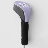 Paarse Lavendel Initiële Naam Monogram Golfheadcover (Schuin)