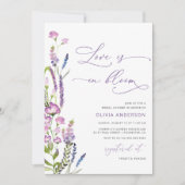 Paarse Lavendel Liefde is in Bloom Vrijgezellenfee Kaart (Voorkant)