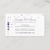 Paarse lavendel Lijst essentiële oliën Visitekaartje (Achterkant)