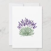 Paarse Lavendel Lila Bloem Bruiloft Verloving Kaart (Achterkant)