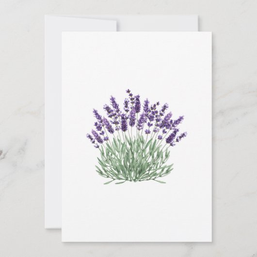 Paarse Lavendel Lila Bloem Bruiloft Verloving Kaart (Achterkant)