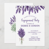 Paarse Lavendel Lila Bloem Bruiloft Verloving Kaart (Voorkant / Achterkant)