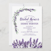 Paarse Lavendel Lila Bloem Bruiloft Verloving Kaart (Voorkant)