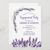 Paarse Lavendel Lila Bloem Bruiloft Verloving Kaart (Voorkant / Achterkant)