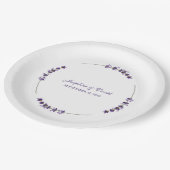 Paarse Lavendel Lila Bloem Trouwdiner Papieren Bordje (Gekanteld)