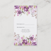 Paarse Lavendel Lila Bloemen Chic Verwijs een vrie Aanbevelingskaartje (Achterkant)