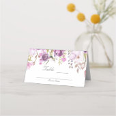 Paarse Lavendel Lila Bloemen Trouwtafel Zitplaatse Plaatskaartje (Achterkant)