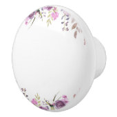 Paarse Lavendel Lila Waterverf Floral Chic Keramische Knop (Rechts)