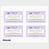 Paarse Lavendel - Losse Leaf Tea Label Sticker (Vel)