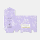Paarse Lavendel - Losse Leaf Thee Verpakkingsdoos Bedankdoosjes (Uitgevouwen)