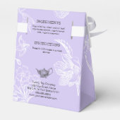 Paarse Lavendel - Losse Leaf Thee Verpakkingsdoos Bedankdoosjes (Achterkant)