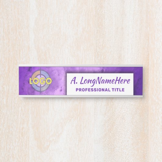 Paarse Lavendel Moderne naamplaat Creative Kantoor (Voorkant)