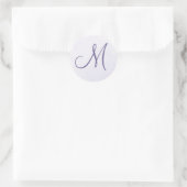 Paarse Lavendel Monogram Sticker (Tas)
