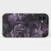 Paarse Lavendel Moody Rozen Floral Gothic Case-Mate iPhone Case (Achterkant (horizontaal))