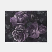 Paarse Lavendel Moody Rozen Floral Gothic Deurmat (Voorkant)