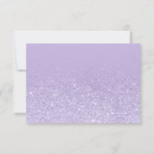 Paarse lavendel nep glinster ombre bloemenmeisje kaart (Achterkant)