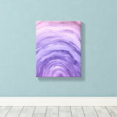 Paarse Lavendel Ombre Rainbow Abstracte Waterverf Canvas Afdruk (Insitu (Houten vloer))