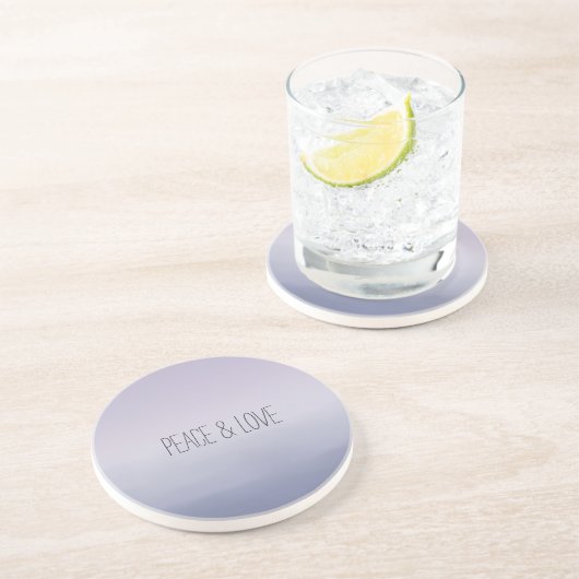 Paarse lavendel ombre zandsteen onderzetter (Zijkant)