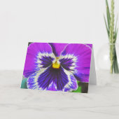 Paarse Lavendel Pansy Flower Art Note Kaart (Voorkant)