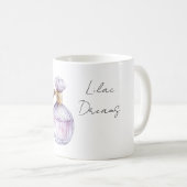 Paarse lavendel parfumfles koffiemok (Voorkant rechts)
