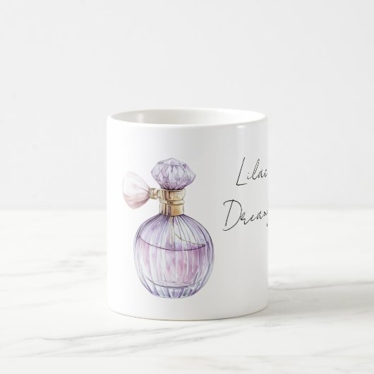 Paarse lavendel parfumfles koffiemok (Center)
