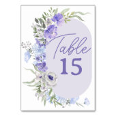 Paarse Lavendel Peri Bloemen Bewerkbaar Kaart (Achterkant)