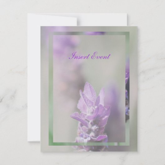 Paarse lavendel | Personaliseren Kaart (Achterkant)