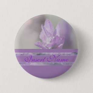 Paarse lavendel Personaliseren Ronde Button 5,7 Cm